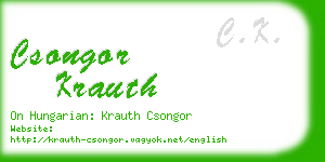 csongor krauth business card